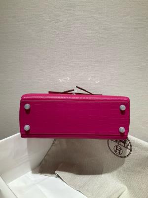 wholesale quality hermes kelly 25 matte niloticus crocodile j5 rose scheherazade phd